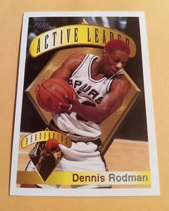 Tarjeta de Dennis Rodman 1995-96 Topps Rebounding Leaders #2 - San Antonio Spurs - Imagen 1 de 2