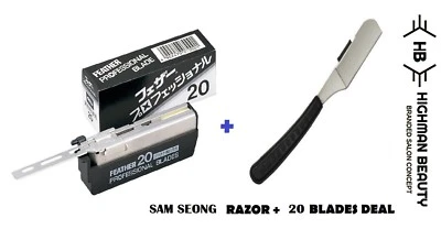 NUEVA Navaja Samsong Straight Kamisori Similar a Feather Artist Club Borde Único  Foto 1 de 4