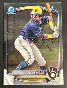 Tarjeta de novato Bowman Chrome 1st Jesus Made 2025 #BCP50 Brewers - Imagen 1 de 2