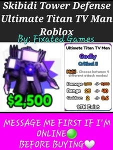 SKIBIDI Tower Defense -Ultimate Titan TV Man - Check Photo