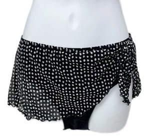 12 Be Creative Swim Bikini Bottom Black White Polka Dot Faux Skirt EU 42 - Picture 1 of 6