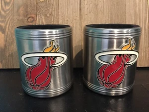 Miami Heat Stainless Steel Can Cooler Set NBA Koozie - Picture 1 of 4