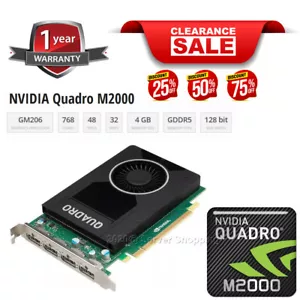 NVIDIA Quadro® M2000 4GB GDDR5 Graphics Card GPU 4*4K DisplayPort DELL W2TP6 - Picture 1 of 10