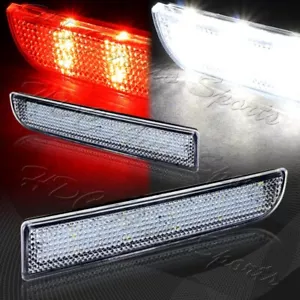 For 2008-2017 Mits. Lancer EVO Clear Lens LED Rear Reflector Brake Light Lamps - Picture 1 of 6