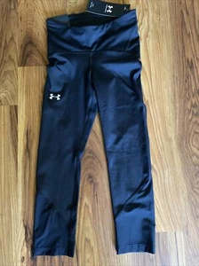 Under Armour Heatgear Ladies Wordmark 7/8 Leggings Womens Gymwear Loungewear XS - Picture 1 of 7
