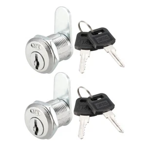 2x Nockenschloss 20mm Zylinder Länge 35mm Lange Nocken für Aktenschrank Kabinett - Bild 1 von 6