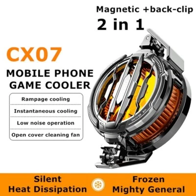 CX07 Mobile Phone Semiconductor Cooling Fan Magnetic/Back-Clip Radiator7196 - Image 1 of 4