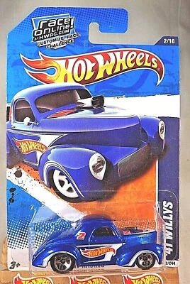 2011 Hot Wheels #152 HW Racing 2/10 '41 WILLYS Blue Variant w/Chrome 5 Spokes - Image 1 of 4