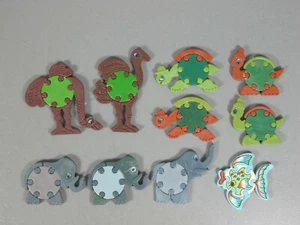 Jouet: Puzzle à Empiécer - Variable Animaux 1987 - Ensemble Complet + 3 Modèles - Picture 1 of 1