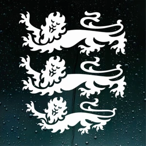 England Three Lions Euros Auto Van Stoßstange Fenster Vinyl Aufkleber Aufkleber größere Größe - Bild 1 von 6