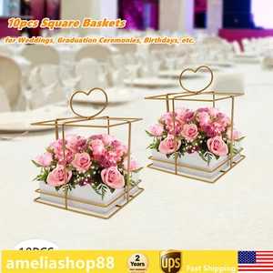 10Pcs Flower Vase Garden Flowers Basket Plants Stand Wedding Venue Party Decor - Picture 1 of 18