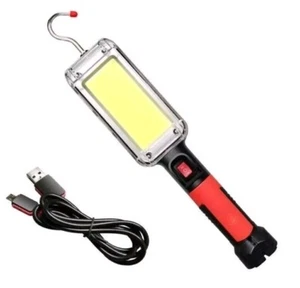 Torcia Lavoro Led Auto Lampada Officina Meccanico Ricaricabile CAVO USB Gancio - Foto 1 di 3