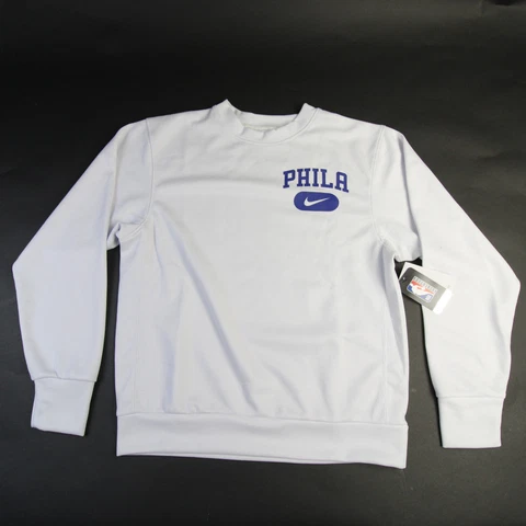 Philadelphia 76ers Nike NBA Authentics Dri-Fit Sweatshirt Men's Light Gray New Cover