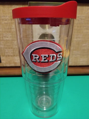 Cincinnati Reds 24 oz Tervis Tumbler Travel Plastic MLB Baseball Tailgate Cup Cover