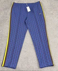 Lacoste Paris Sweatpants Men Size 7 2XL / 32" Blue Monogram Jacquard Track NEW - Picture 1 of 11