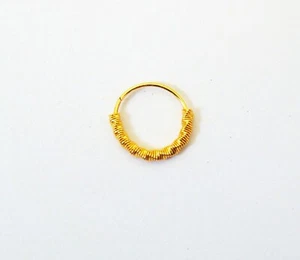 Indian Nath 18K Gold Plated Stud Fashion Women Ethnic Nose Ring Gift Jewelry - Picture 1 of 4