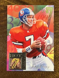 1994 Flair Football JOHN ELWAY inserto numeri caldi #4 Denver Broncos - Foto 1 di 2