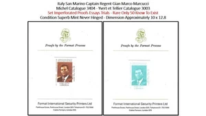 Liberia 1999 Italy San Marino Captain Regent Gian Marcucci - Rare Proof MNH - Picture 1 of 3