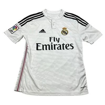 Adidas Real Madrid Soccer Jersey Kit Youth Size Large White Football Shirt - Image 1 of 4