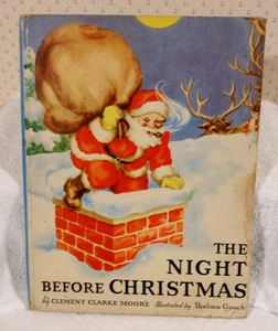 1937 The Night Before Christmas Clement Moore Illustrated Thelma Gooch HB Book - Picture 1 of 14
