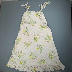 A Loves A Dress Women S Cream Floral Maxi Tie Strap Cottagecore Prairie Romantic - Picture 1 of 7