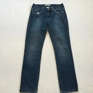 Blue Epic Womens Dark Wash Denim Jeans Straight Leg Embellished Pockets Size 10 - Picture 1 of 9