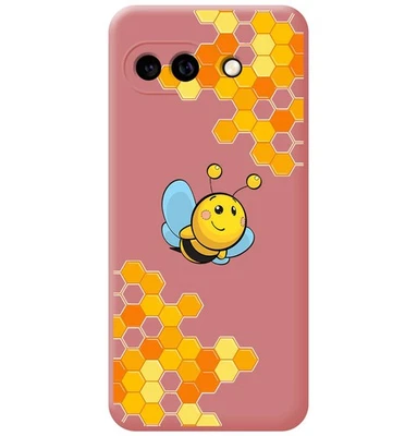 Custodia In Silicone Liquido Rosa Per Google Pixel 9A 5G Design Ape Disegni - Immagine 1 di 2