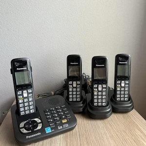 Panasonic KX-TG6441 Four Handsets With Base Single Line Cordless Phones - Zdjęcie 1 z 6