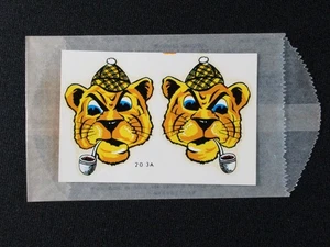 Calcomanía de tobogán acuático Impko vintage Sherlock gato tigre con pipa 5 total como nueva sin usar - Imagen 1 de 4