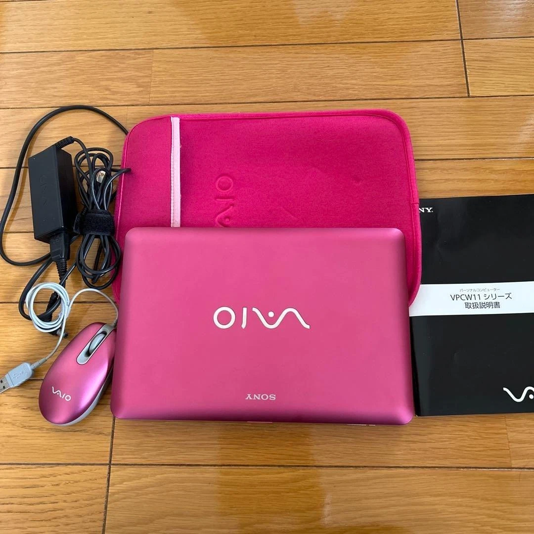 SONY VAIO pink Intel laptop HDD 160GB RAM 1GB Bluetooth Pink Used