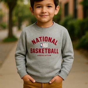 Felpa NBA National Basketball Association ragazzo grigio rosso 10-12 - Foto 1 di 6