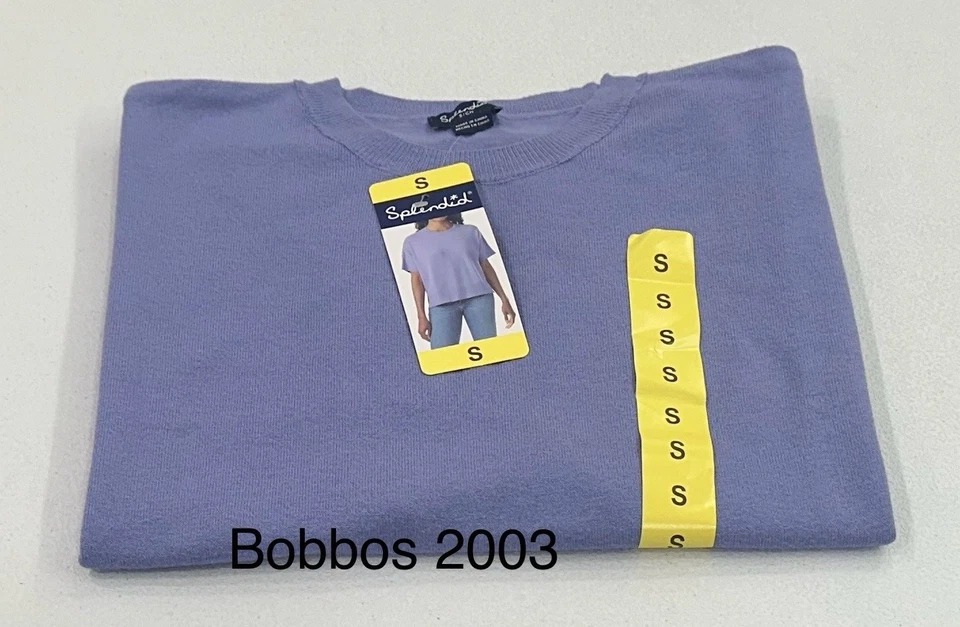 Splendid Women's Crew Neck Short Sleeve Tee Blue Size XXL