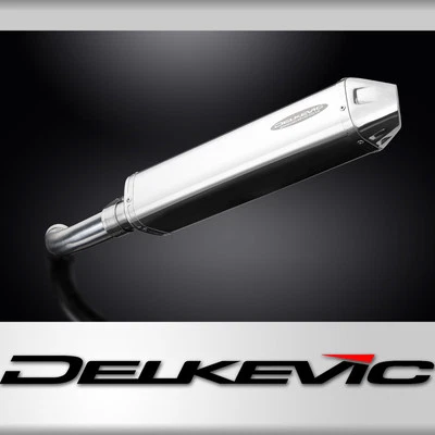 BMW F800 S/ST 06-14 Delkevic Slip On 17" Tri-Oval Stainless Exhaust Muffler Kit - Image 1 of 4