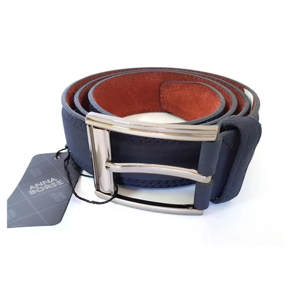 CINTA CINTURA UOMO PELLE BLU M1291 ELEGANTE GLAMOUR FASHION ALLA MODA - Immagine 1 di 1