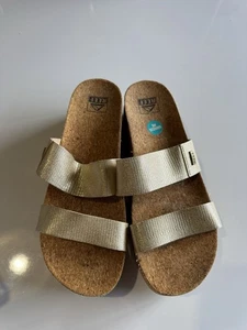 Women’s Reef Cushion Vista Higher Vista Hi Slide Sandal - Natural Size 11 - Picture 1 of 8