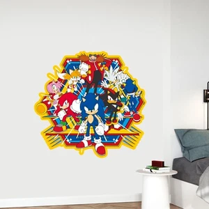 Sonic The Hedgehog Wandsticker - Sonic Group Hexagon Wandbild - Bild 1 von 6