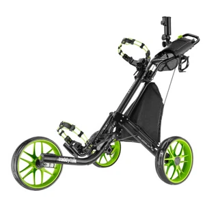 CaddyTek CaddyLite EZ-Fold Pro 3 Wheel Golf Buggy / Push Cart - Lime - Picture 1 of 9