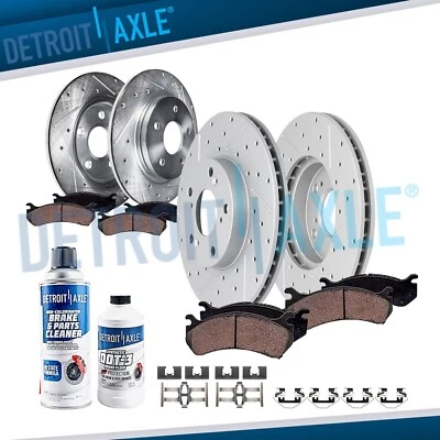 10pc Front Rear Drilled Brake Rotors and Brake Pads Kit for 2014-2018 Acura RDX — 第 1/4 张图片
