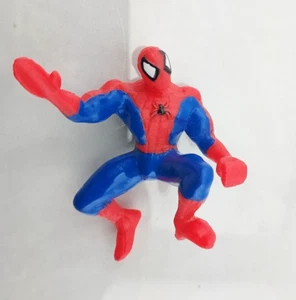 Spider Man PVC Figure 1998 Marvel Comic 1" Cake Topper Mini Jumping Swinging - Picture 1 of 5