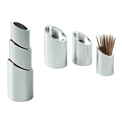 Silver Plated Salt Pepper & Toothpick Set Presented in Personalised Gift Box - Image 1 of 3