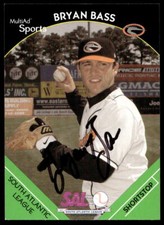 2002 MultiAd Top Prospects Bryan Bass Delmarva Shorebirds IP Autograph