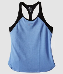 $45 Nike Kids Girls Blue Slim Fit Racerback Court Slam Tennis Tank Top Size S - Picture 1 of 2