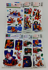 6x Winnie The Pooh & Friends Window Decals Static Cling " Stickers " VTG 90s New