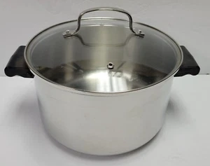 Farberware 18/10 Stainless Steel 6 1/2 Quart Stockpot w/Glass Vented Lid - Picture 1 of 6