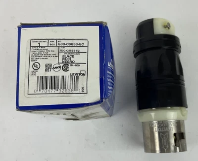 LEVITON 500-CS836-5C LOCKING PLUG CS836-5C 3POLE 4WIRE 50A 250VAC 3PH - Image 1 of 4
