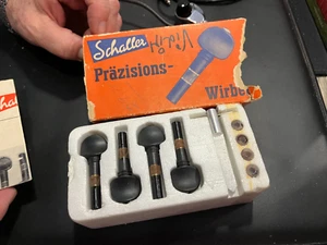 Vintage Wood Violin Fiddle Tuning Pegs SCHALLER PRAZISIONS WIRBEL - Picture 1 of 4