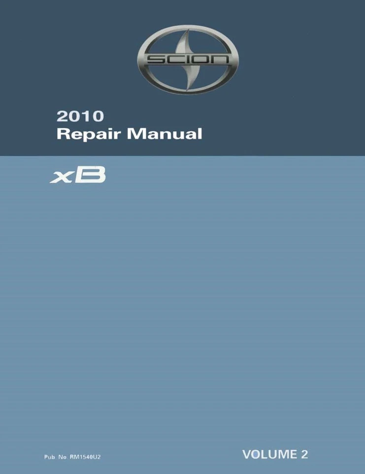Manual de reparación de servicio de taller SCION XB 2010 solo volumen 2 Foto 1 de 1