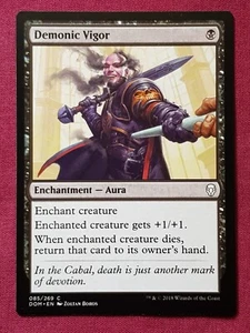 Magic The Gathering DOMINARIA DEMONIC VIGOR black card MTG - Picture 1 of 2