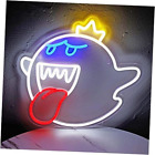 Neon Sign the Ghost Face LED Neon Light Mario Lamp Acrylic Sign for King Boo