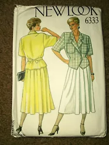 Miss New Look 6333 Muster Top Faltenrock UNGESCHNITTEN FF Größe 8-10-12-14-16-18 OOP - Bild 1 von 2
